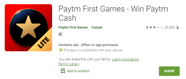First PayTM Games